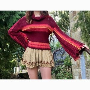 Free People Bell Sleeve Sweater, Size M